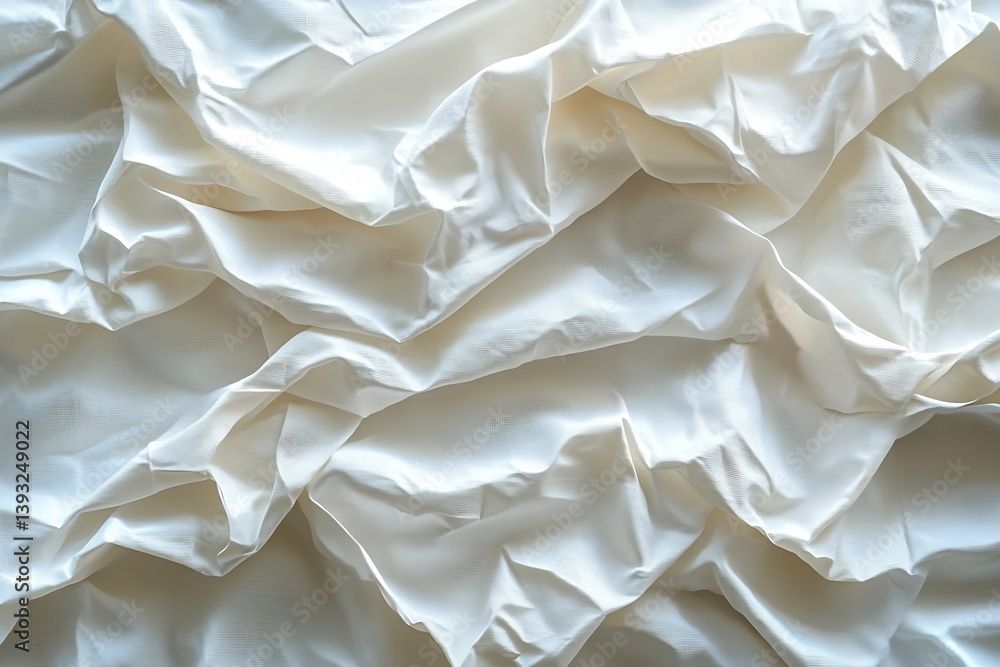 Aufkleber luxurious white silk fabric draped with soft folds and shimmers texture background ideal for fashion
