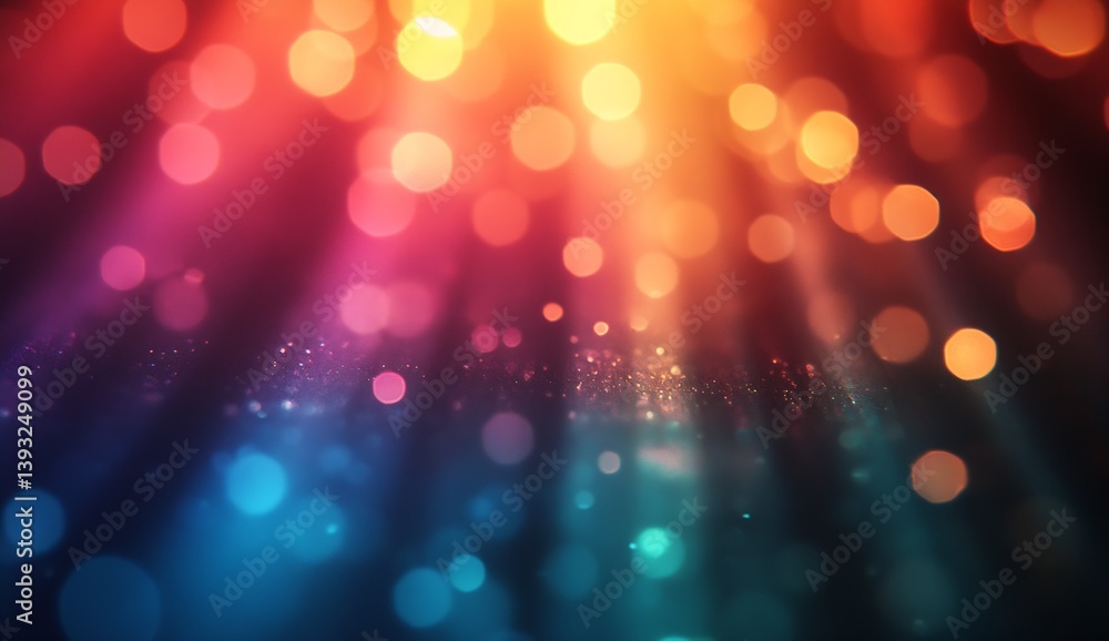 Poster Radiant soft focus bokeh effect creating an eyecatching colorful atmosphere for creative projects : Generative AI