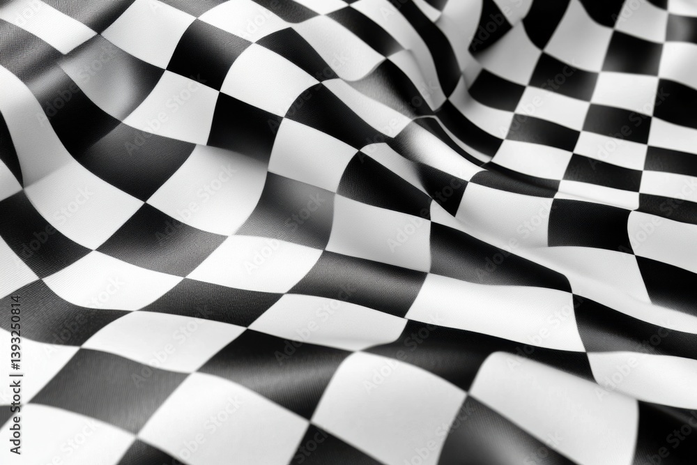 Poster Bold black and white diagonal stripes with checkerboard pattern create dynamic graphic background suitable for various designs and projects