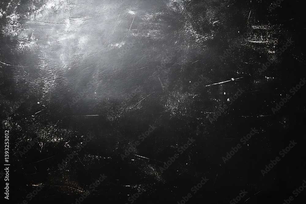 Poster Dramatic Black Textured Background for Graphic Design Product Photography and Artistic Overlays with Subtle Light : Generative AI