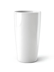 Minimalist White Cup: A clean, simple studio shot of a white, pristine cup, showcasing the object's smooth curves and bright, unadorned surface.