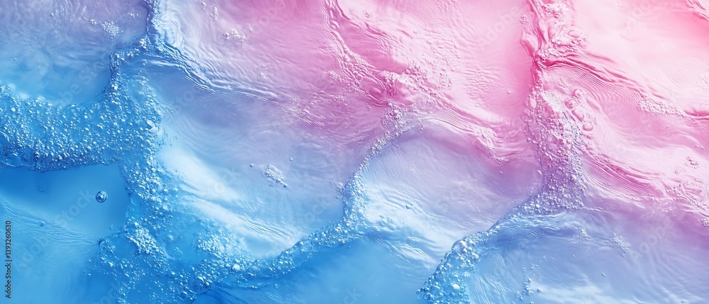 Poster pastel water abstract pink and blue hues create a dreamy texture for a soft calming and visually str