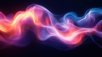 Abstract flowing energy waves of vibrant colours