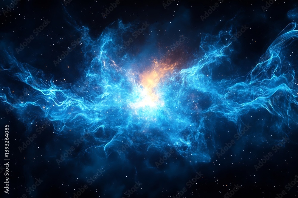 Poster cosmic nebula star formation and galactic clouds in deep space awe inspiring universe abstract art :