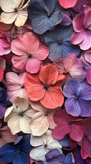 Colorful floral arrangement featuring many unique and vibrant flower petals