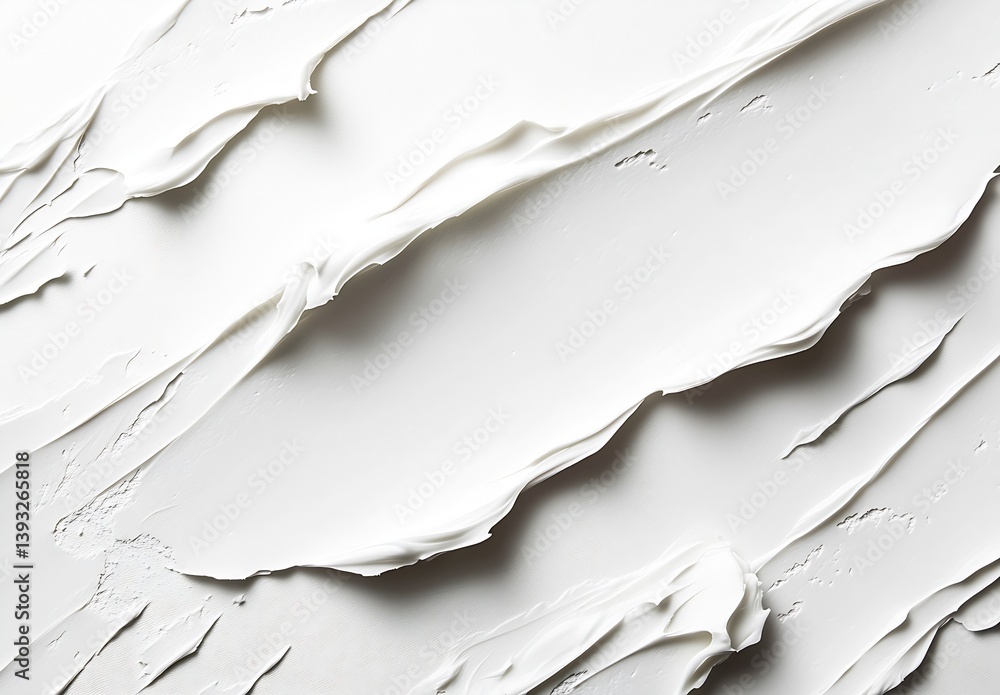 Fototapete rough texture of white paint scraped across canvas for an artistic design background : generative ai