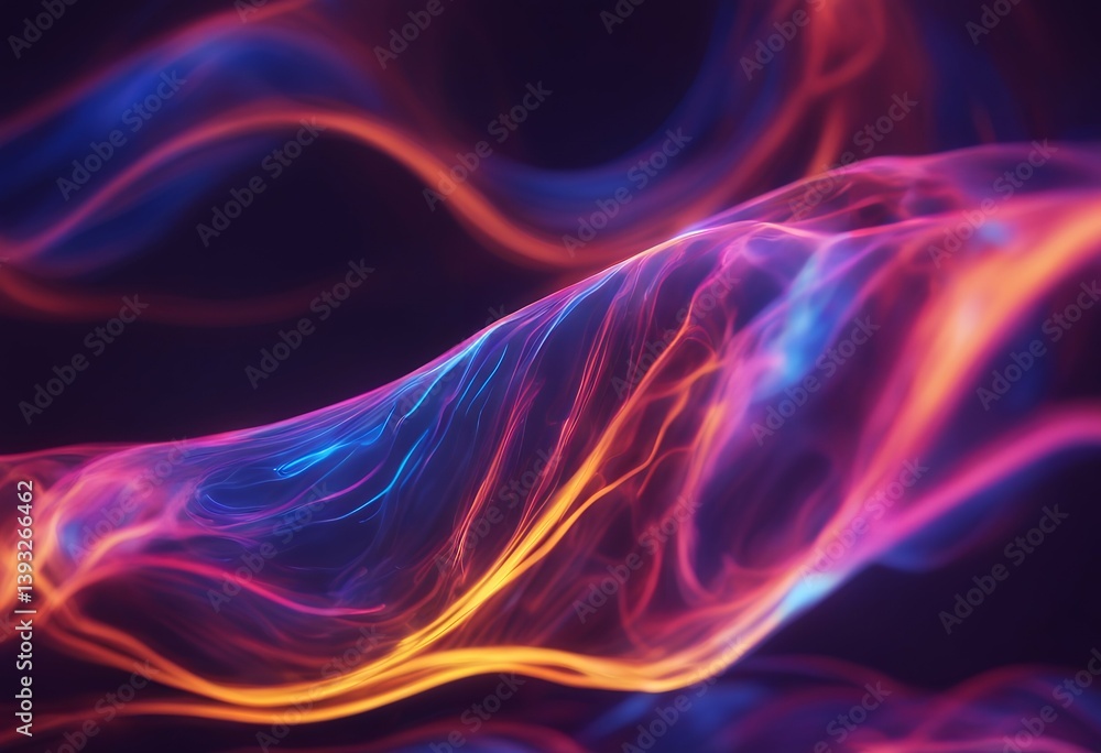 Poster color abstract neon lights background aig21 wave flowing template colours digital design effect ligh