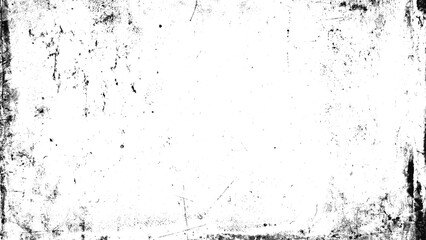 Grungy black dirt and spatter mark overlay on transparent background