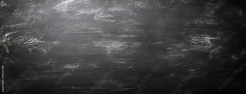 Poster dark chalkboard texture grunge black background with chalk dust abstract backdrop for design and cre