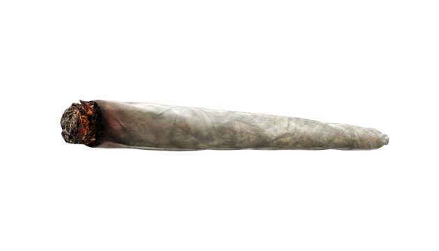Lit marijuana joint illustration isolated on transparent background