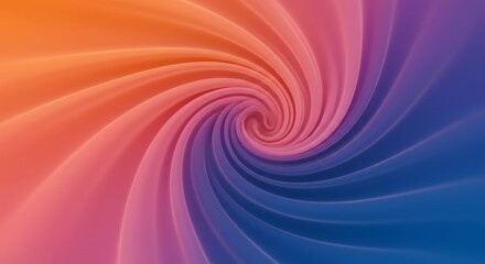 Obraz premium Vivid Swirl Gradient Fabric Texture - Abstract art showcasing a swirling vortex of orange, pink, and blue gradient colors. Symbolizing energy, movement, transition, fluidity, and harmony