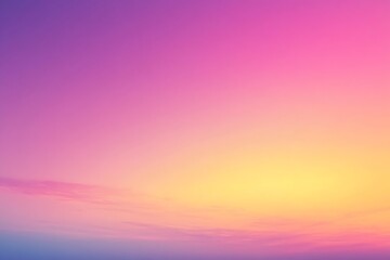 Naklejka premium Vibrant Pink and Yellow Gradient Sky Abstract Sunset Colors with Soft Clouds and Dreamy Atmosphere Background : Generative AI