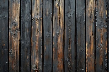Rustic Dark Wood Panel Background with Burned Texture for Wallpapers and Textures : Generative AI