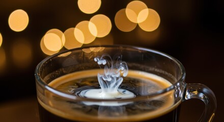 Creamer Diffusing in Espresso