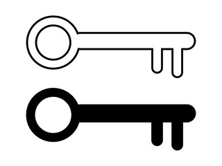 Key set icon vector editable outline 
Vector key set