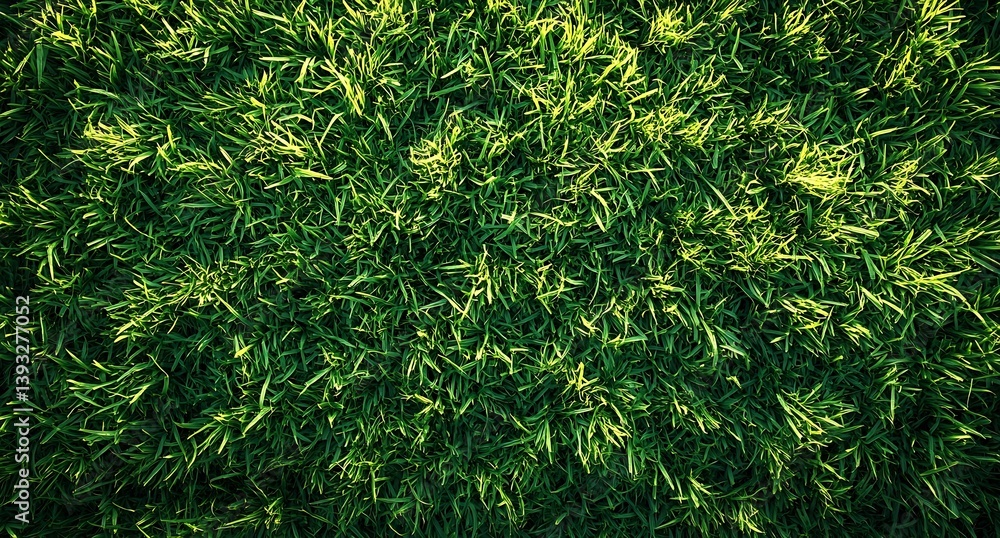 Aufkleber lush green grass background texture natural lawn surface vibrant meadow close up detailed turf fresh