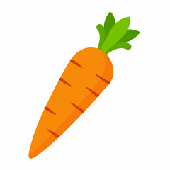Carrot icon on white background