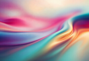 Obraz premium Ethereal Blurred Background with Fluid Shapes and Vibrant Colors, Flowing Waves and Dreamy Softness.