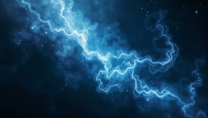 Delicate wisps of iridescent silver mist swirl within deep indigo expanse, amidst starlight and frozen hydrogen.