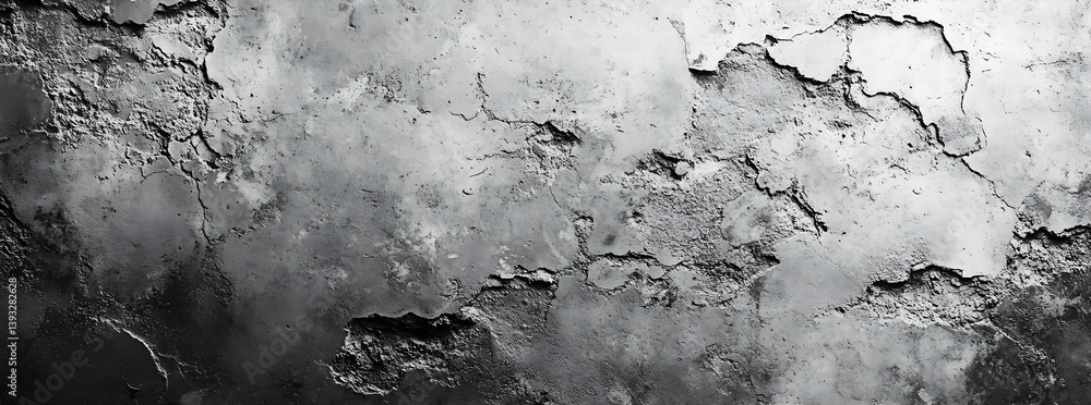 Leinwandbilder distressed concrete wall texture with cracks and damage grunge background for industrial design and 