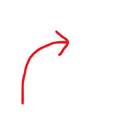 turn right red arrow,  isolated transparent png