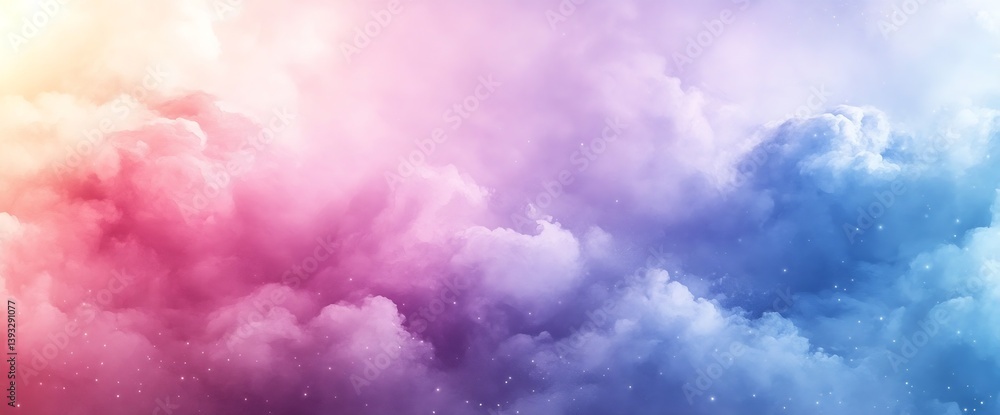 Fototapete Pastel Clouds Dreamy Sky Background Soft Colors and Ethereal Light Abstract Cloudscape Art Background Gradient Sky : Generative AI