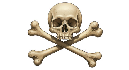 Isolated Skull and Crossbones