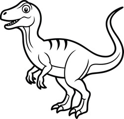 Allosaurus Line art Design With White Background 