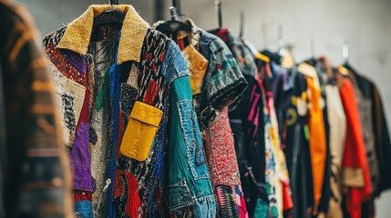 Fototapeta premium Clothes made from garbage