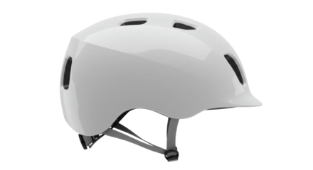 Isolated White bicycle helmet