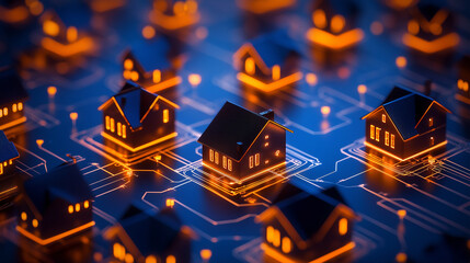 Digital network of interconnected houses