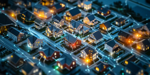 Digital network of interconnected houses