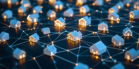 Digital network of interconnected houses
