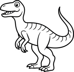 Allosaurus Line art Design With White Background 