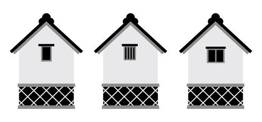 蔵・酒蔵・土蔵のイラストアイコン © marutan