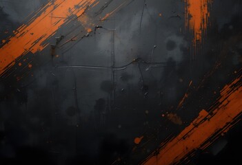 Obraz premium Abstract Texture Backdrop, Rich Black And Orange, Streaky Patterns. Aged Appearance Adds A Rustic Dramatic Effect. Perfect For Backgrounds Or Artistic Design Applications.