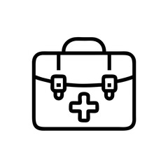 Obraz premium Icon of a doctorchest / first aid kit
