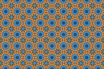 Seamless Wallpaper Shape Decoration Cloth Perspective Art Tile Design Texture Graphic Geometric Visual Endless Symmetric Fashion Digital Textile Fabric Background Interior Template Luxury Pattern.