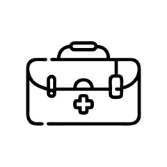 Obraz premium Icon of a doctorchest / first aid kit