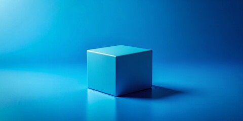 Abstract Minimalist Blue Square and Cube Geometric Design A Modern Background for Digital Projects Presentations and