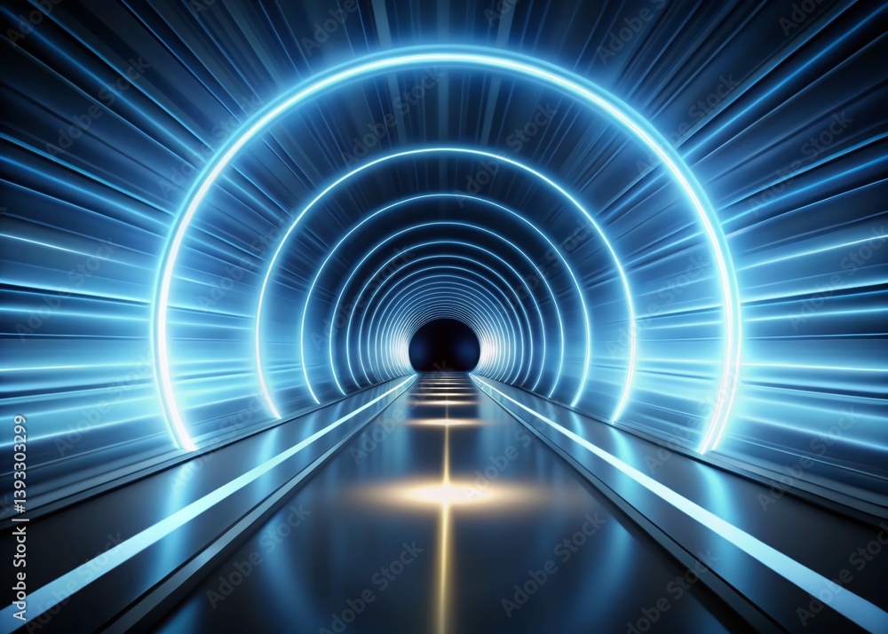 Poster abstract blue tunnel animation dynamic flying lines on a striking black background a mesmerizing vis