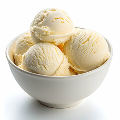 Ice cream balls in a bowl