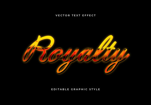 Golden Gradient Cursive 3D Font Royal Luxury Script Text Effect