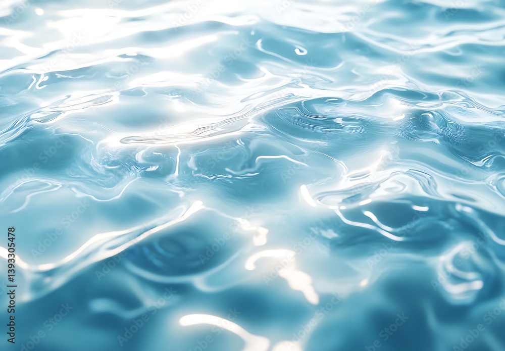 Leinwandbilder Stylish water surface showcasing gentle ripples and shimmering light reflections creating a calming vibe : Generative AI