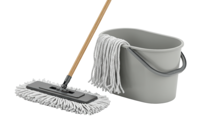 Isolated Mop and Bucket Cleaning Equipment