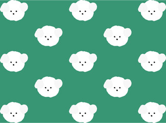 Dog Pattern Vintage Design Vector Textile