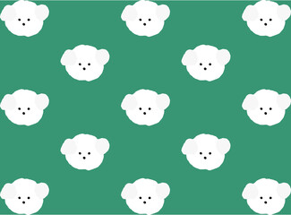 Dog Pattern Vintage Design Vector Textile