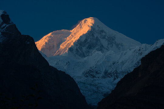 Diran Peak,7,266-metre (23,839 ft).
Diran is a pyramid-shaped mountain in the Karakoram range in Bagrot Valley, Gilgit-Baltistan, Pakistan. It lies to the left of Rakaposhi Mountain.