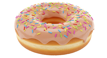 Isolated Donut with Sprinkles