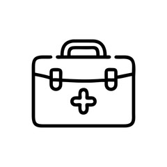 Obraz premium Icon of a doctorchest / first aid kit